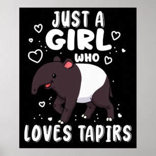 Poster Cute Tapir Gift Women Tapir Gifts Girls Tapir