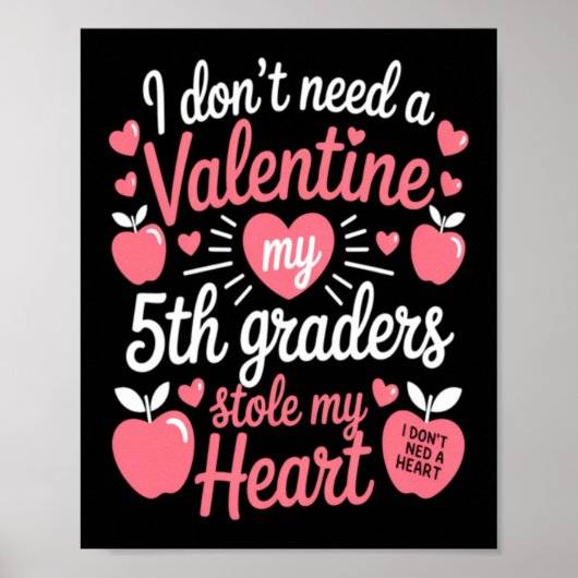 Poster Cute Teachers Saint-Valentin (Devant)