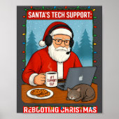 Poster Cute Tech Support s Rebooting Santa (Devant)