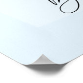 Poster Cute Teddy Bear Blue Boy Baby Shower Welcome Sign (Coin)