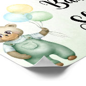 Poster Cute teddy bear green wallpaper (Coin)