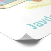 Poster Cute Teddy Bear Livres Coin Lecture (Coin)