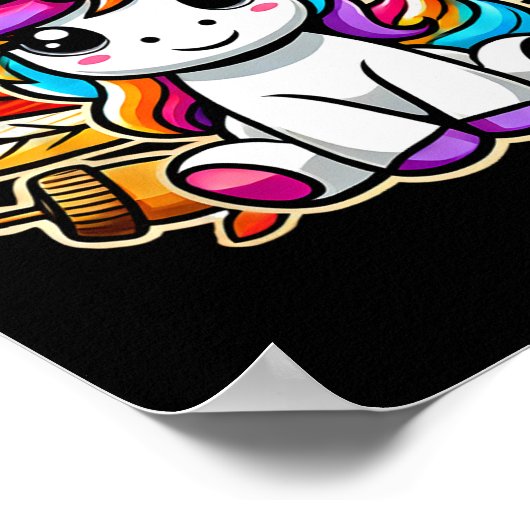 Poster Cute Thanksgiving Unicorn Pilgrim Hat Turkey Girls (Coin)