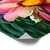 Poster Cute Tiger Cub Entouré de Fleurs (Coin)