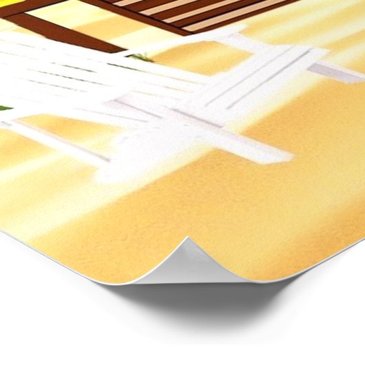 Poster Cute Tiny Beach Shacks Thunder_Cove (Coin)