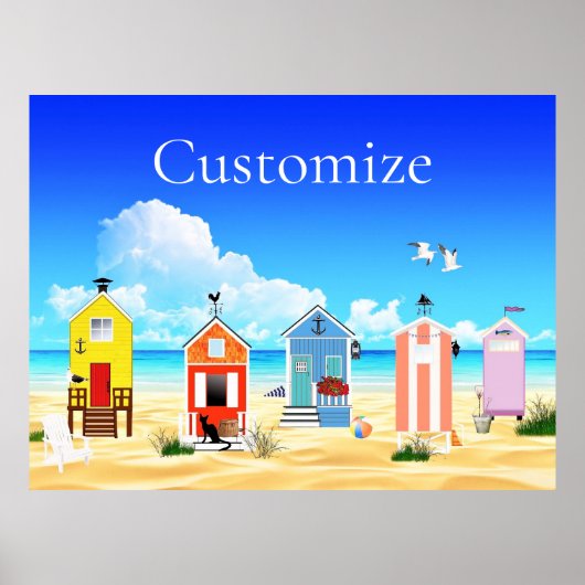 Poster Cute Tiny Beach Shacks Thunder_Cove (Devant)