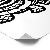 Poster Cute Tortue Halloween Squelette Tortue Fossiles Ar (Coin)