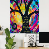 Poster Cute Tree Swing Colorful inspirant salle de classe (Bureau à domicile)