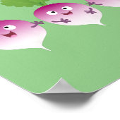 Poster Cute turnip légumes trio chanter dessin animé (Coin)