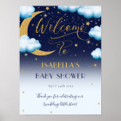 Poster Cute Twinkle Twinkle Little Star Boy Baby shower (Devant)