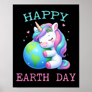 Poster Cute Unicorn Happy Jour des terres Super Femmes Ho