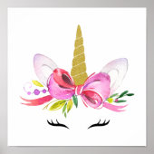 Poster Cute Unicorn, Magique Unicorne, Petite infirmière, (Devant)