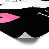 Poster Cute Valentines Day Hearts I Love You Hand Sign La (Coin)