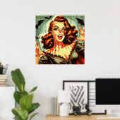 Poster Cute Vampire Pin up (Bureau à domicile)
