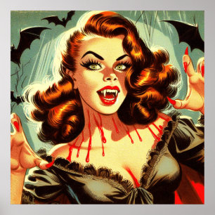 Poster Cute Vampire Pin up