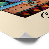 Poster Cute Watercolor Cactus Garden (Coin)