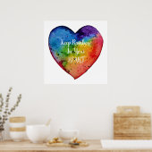 Poster Cute Watercolor Rainbow (Cuisine)