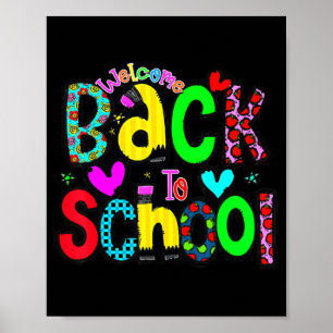 Poster Cute Welcome Back to school first day of school te