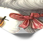 Poster Cute West Highland White Terrier sans fil (Coin)