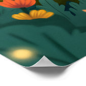 Poster Cute Whimsical Cartoon Fox (Coin)