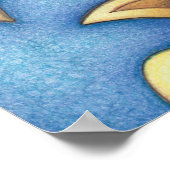 Poster Cute Whimsical Cat and Mouse Moon Art (Coin)