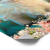 Poster Cute Whimsical Colorful Lamb Fleurs Pépinière (Coin)