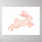 Poster Cute & Whimsical Hand-Drawn Rabbit Nursery Art (Devant)
