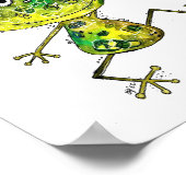 Poster Cute Whimsical Happy Frog (Coin)