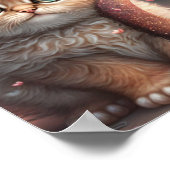 Poster Cute Whimsical Kitty Coeurs de chat Nursery Imprim (Coin)