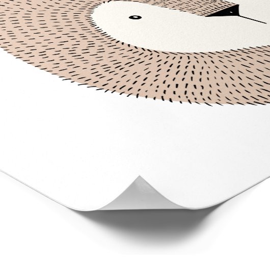 Poster Cute Wild Animals Lion Nom bébé Nursery Imprimer (Coin)