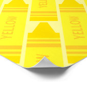 Poster Cute Yellow Crayon Artsy Motif (Coin)