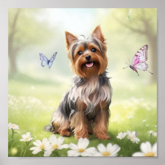 Poster Cute Yorkshire Terrier