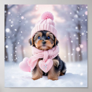 Poster Cute Yorkshire Terrier Puppy