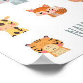 Poster Cute Zen Yoga Kawaii Animal Faces Illustration (Coin)