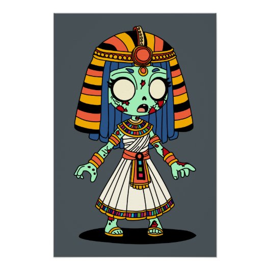Poster Cute Zombie égyptienne (Devant)