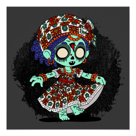 Poster Cute Zombie Ouest-Africain (Devant)