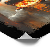 Poster Cute Zza Ghost Eating Zza Funny Halloween Food Lov (Coin)