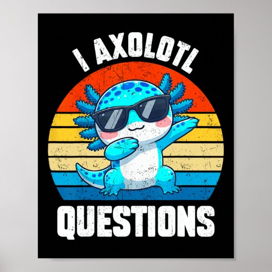 Poster Cutei Axolotl Questions Enfants Enfants Enfants En (Devant)