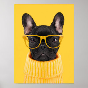 Poster Cutest Baby Animals   French Bulldog Sunglasses