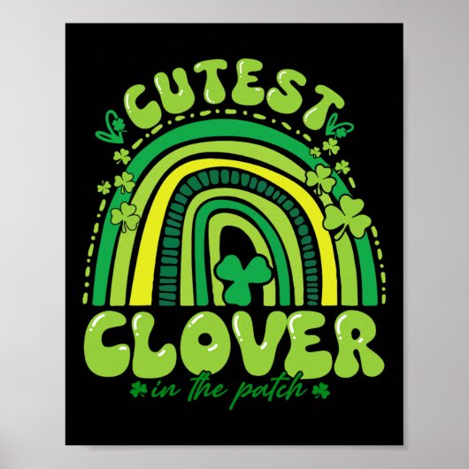 Poster Cutest Clover Dans Le Patch Drôle Fille Enfants Ét (Devant)