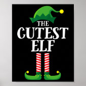 Poster Cutest Elf Matching Family Group Noël Party E (Devant)