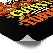 Poster Cutest Little Turkeys Funny Thanksgiving Teacher D (Coin)