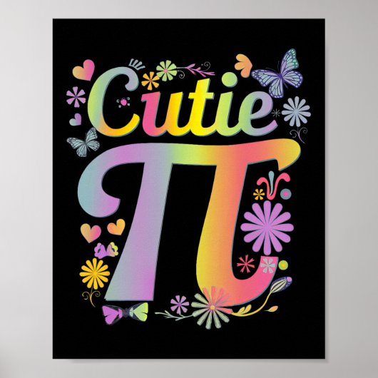Poster Cutie Pi Day Women Kids Math Lover Math Teacher St (Devant)