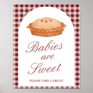 Poster Cutie Pie Baby shower Sweet Treat Favoriser Signal