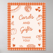 Poster Cutie Pie Cards & Gifts Baby Shower Sign (Devant)