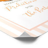 Poster Cutie Pie Orange En vichy Prédiction pour bébé (Coin)