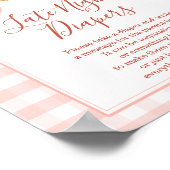 Poster Cutie Pie Pastel Pink Gingham Late Night Diapers (Coin)