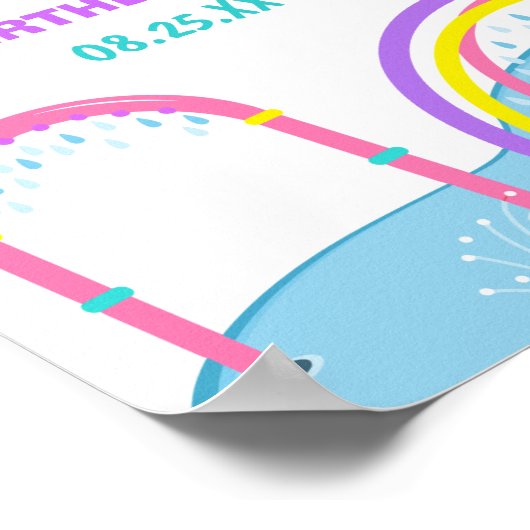 Poster Cuties Splish Splash Parc aquatique Fille Annivers (Coin)