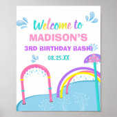 Poster Cuties Splish Splash Parc aquatique Fille Annivers (Devant)