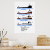 Poster Cuyahoga, cargo des Grands Lacs (Cuisine)